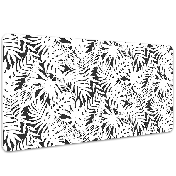 Sous-main bureau Feuilles noires et blanches