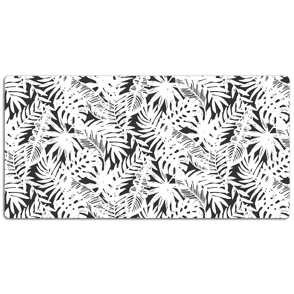 Sous-main bureau Feuilles noires et blanches