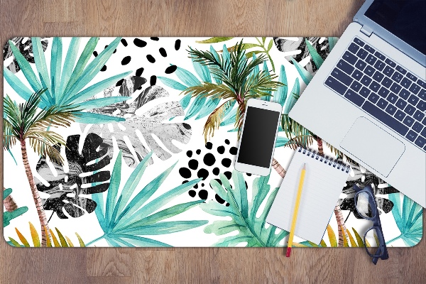 Sous-main bureau Palmiers et feuilles