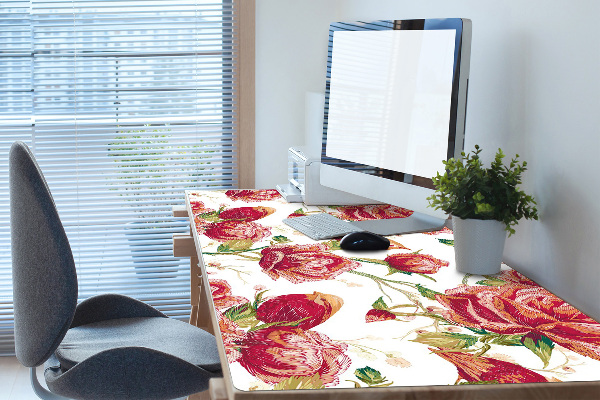 Sous-main bureau Oiseaux rouges