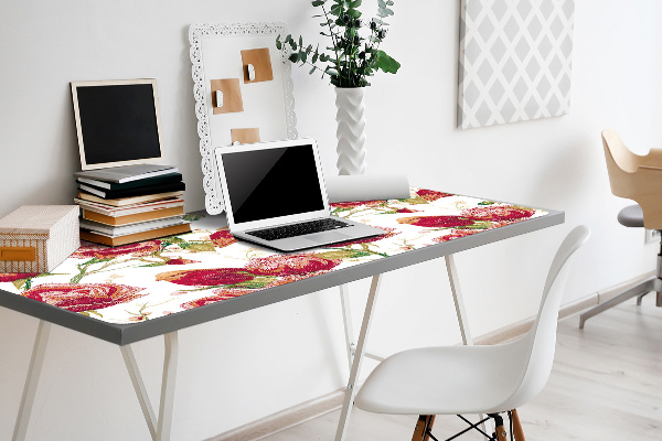 Sous-main bureau Oiseaux rouges