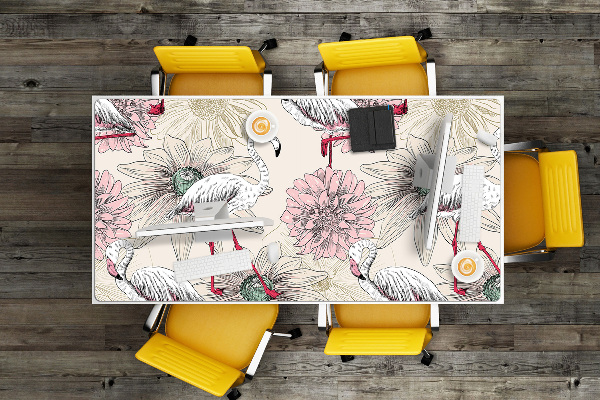 Sous-main bureau Flamant rose