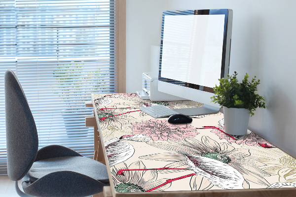 Sous-main bureau Flamant rose