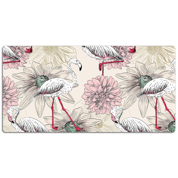 Sous-main bureau Flamant rose
