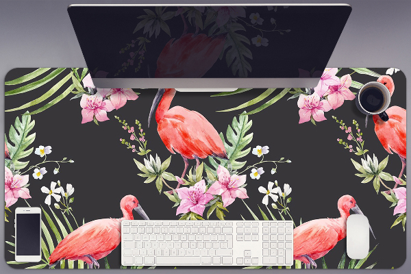 Sous-main bureau Flamant noir