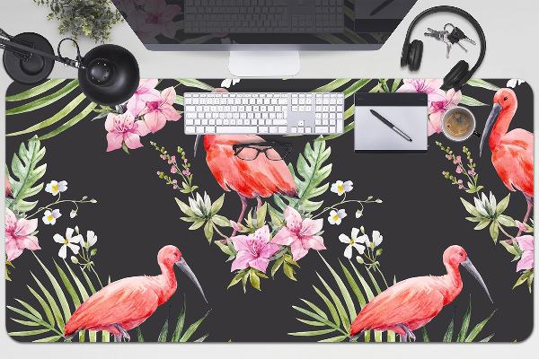 Sous-main bureau Flamant noir