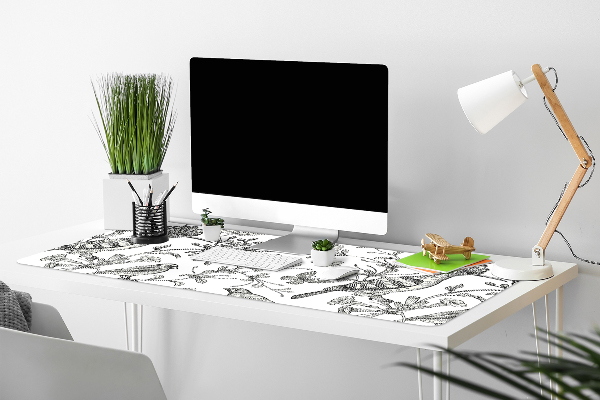 Sous-main bureau Oiseaux dessinés