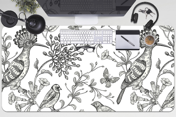 Sous-main bureau Oiseaux dessinés