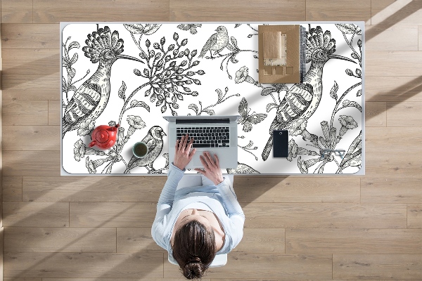 Sous-main bureau Oiseaux dessinés