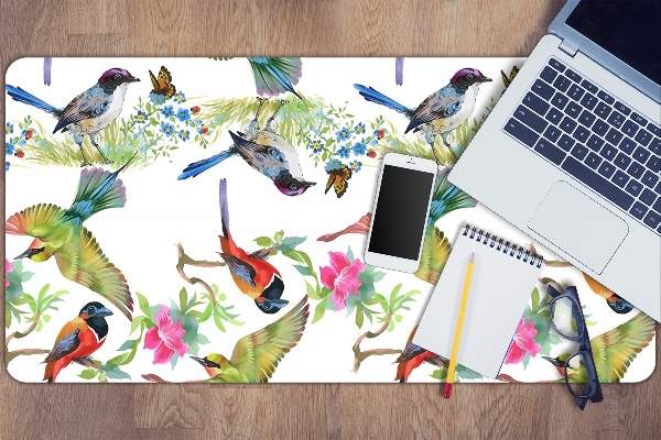 Sous-main bureau Oiseaux colorés