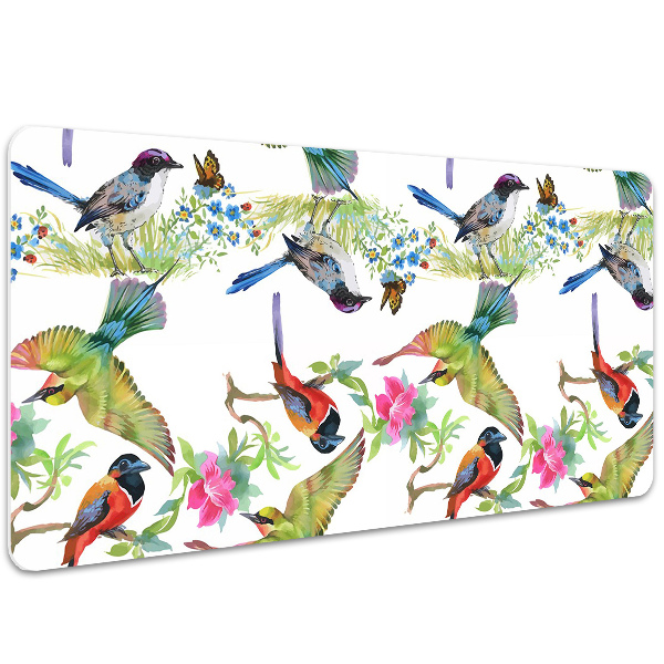 Sous-main bureau Oiseaux colorés