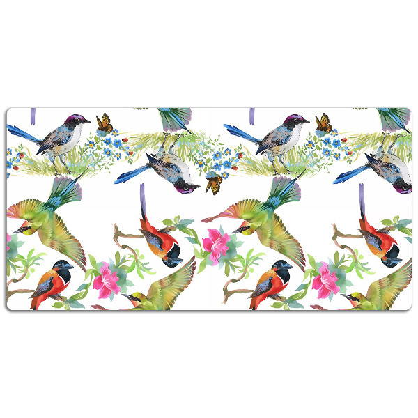 Sous-main bureau Oiseaux colorés