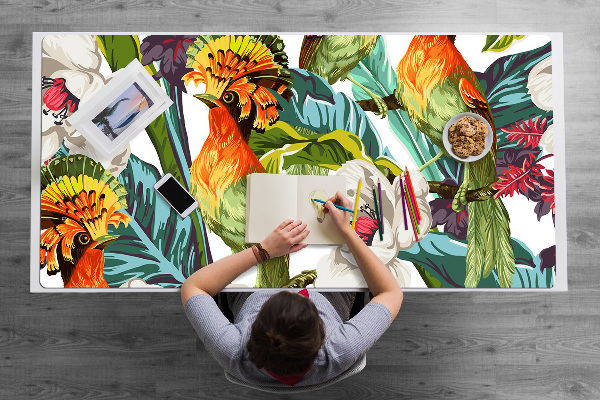 Sous-main bureau Oiseaux exotiques