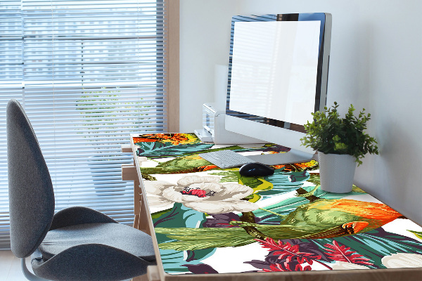 Sous-main bureau Oiseaux exotiques