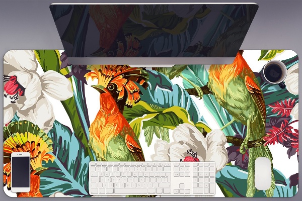 Sous-main bureau Oiseaux exotiques