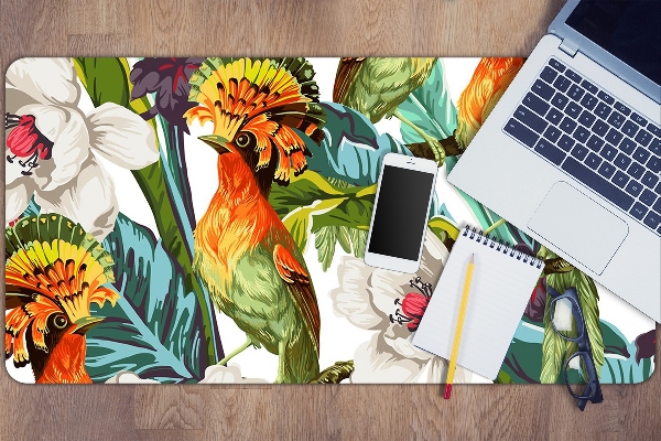 Sous-main bureau Oiseaux exotiques