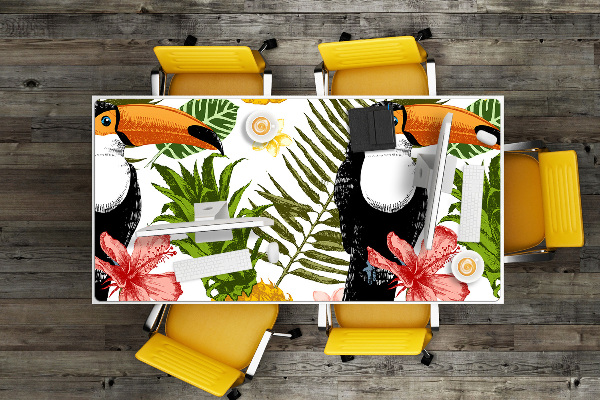 Sous-main bureau Tukaan et ananas