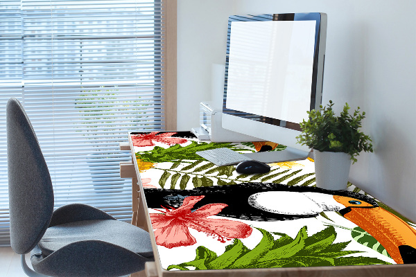 Sous-main bureau Tukaan et ananas