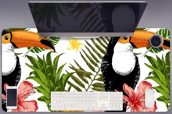 Sous-main bureau Tukaan et ananas