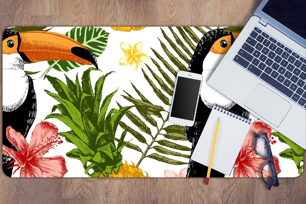Sous-main bureau Tukaan et ananas