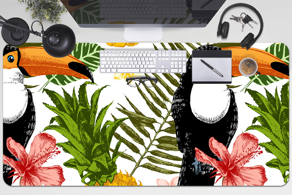 Sous-main bureau Tukaan et ananas