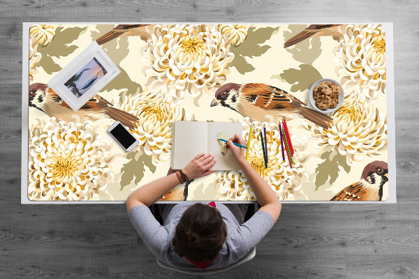 Sous main de bureau Oiseaux d'or