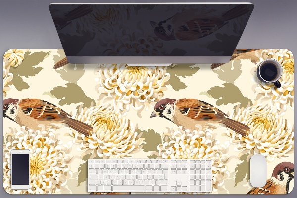Sous main de bureau Oiseaux d'or