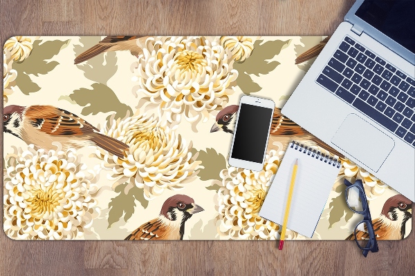 Sous main de bureau Oiseaux d'or