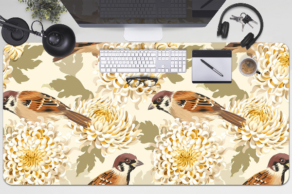 Sous main de bureau Oiseaux d'or