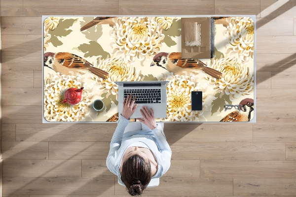 Sous main de bureau Oiseaux d'or