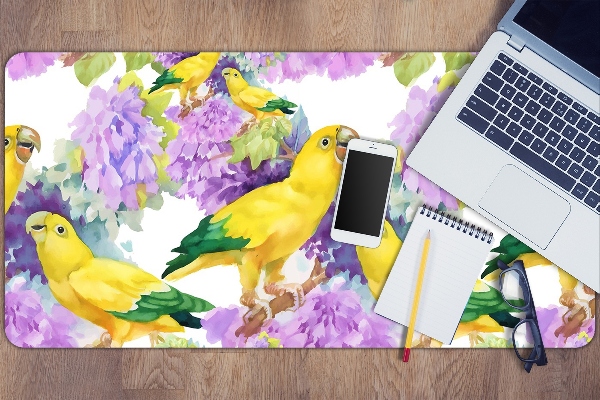 Tapis de bureau Perroquets jaunes