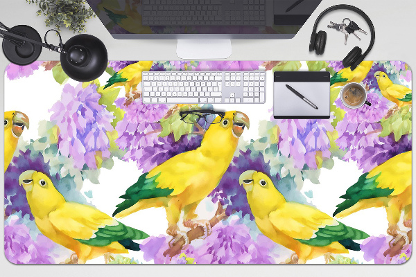 Tapis de bureau Perroquets jaunes