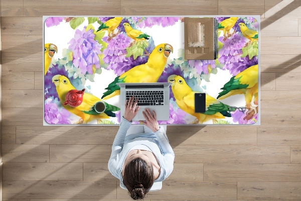 Tapis de bureau Perroquets jaunes