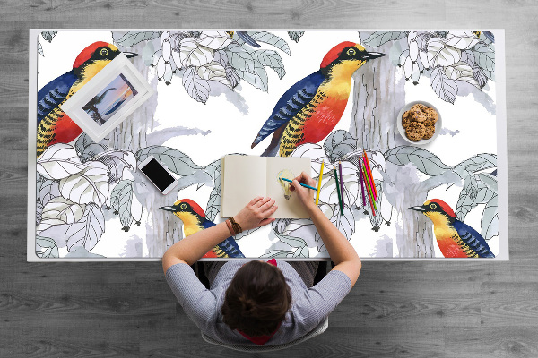 Sous-main bureau Oiseaux peints