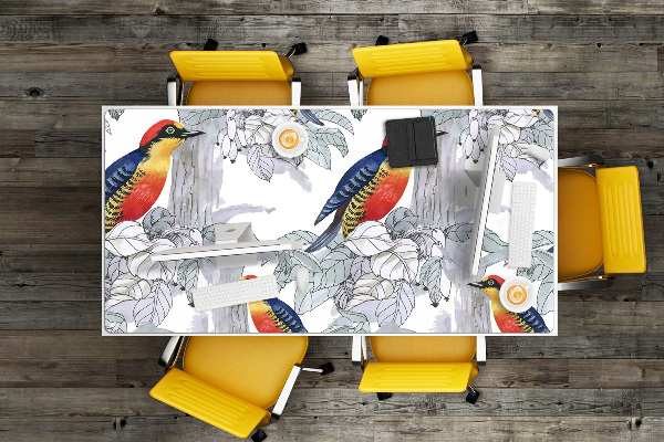 Sous-main bureau Oiseaux peints