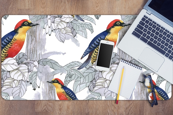 Sous-main bureau Oiseaux peints