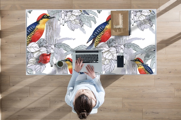 Sous-main bureau Oiseaux peints
