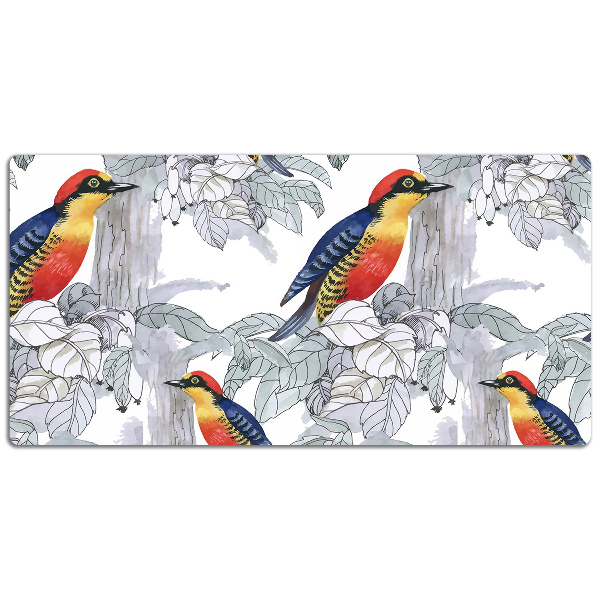 Sous-main bureau Oiseaux peints