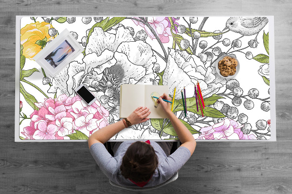Sous main de bureau Des oiseaux