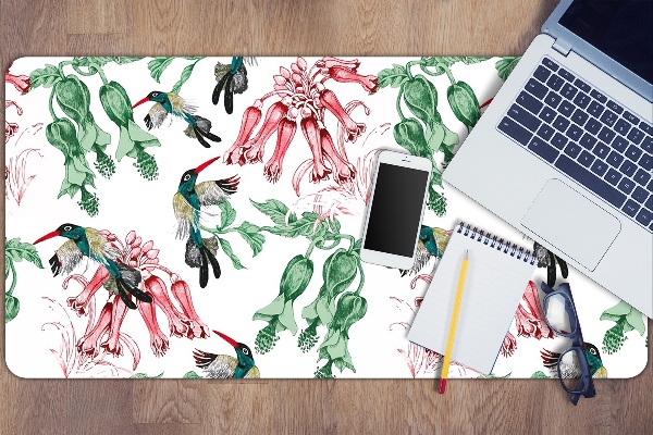 Sous main de bureau Herbes et oiseaux