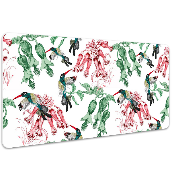 Sous main de bureau Herbes et oiseaux