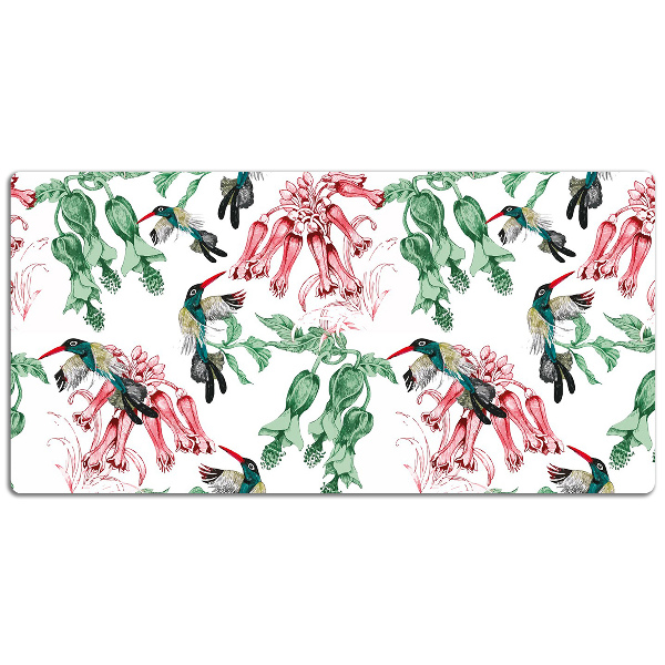 Sous main de bureau Herbes et oiseaux