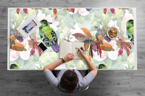 Sous-main bureau Oiseaux exotiques