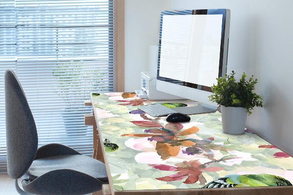 Sous-main bureau Oiseaux exotiques