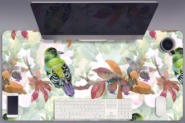 Sous-main bureau Oiseaux exotiques