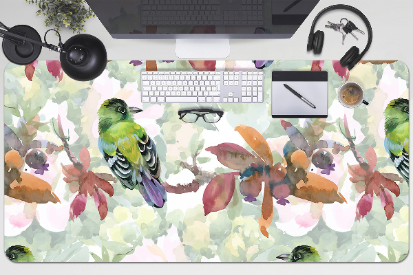 Sous-main bureau Oiseaux exotiques