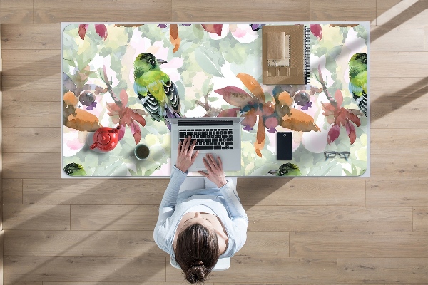 Sous-main bureau Oiseaux exotiques