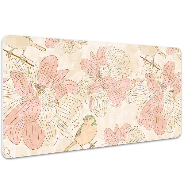 Tapis de bureau Oiseaux beige