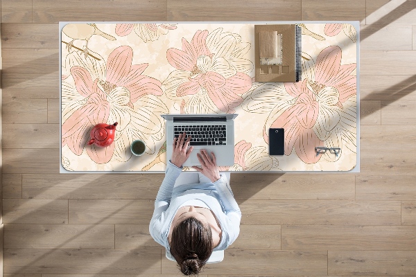 Tapis de bureau Oiseaux beige