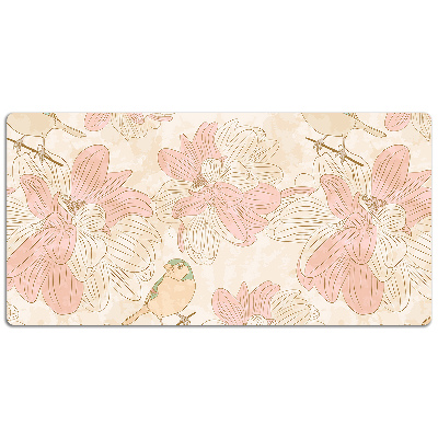 Tapis de bureau Oiseaux beige